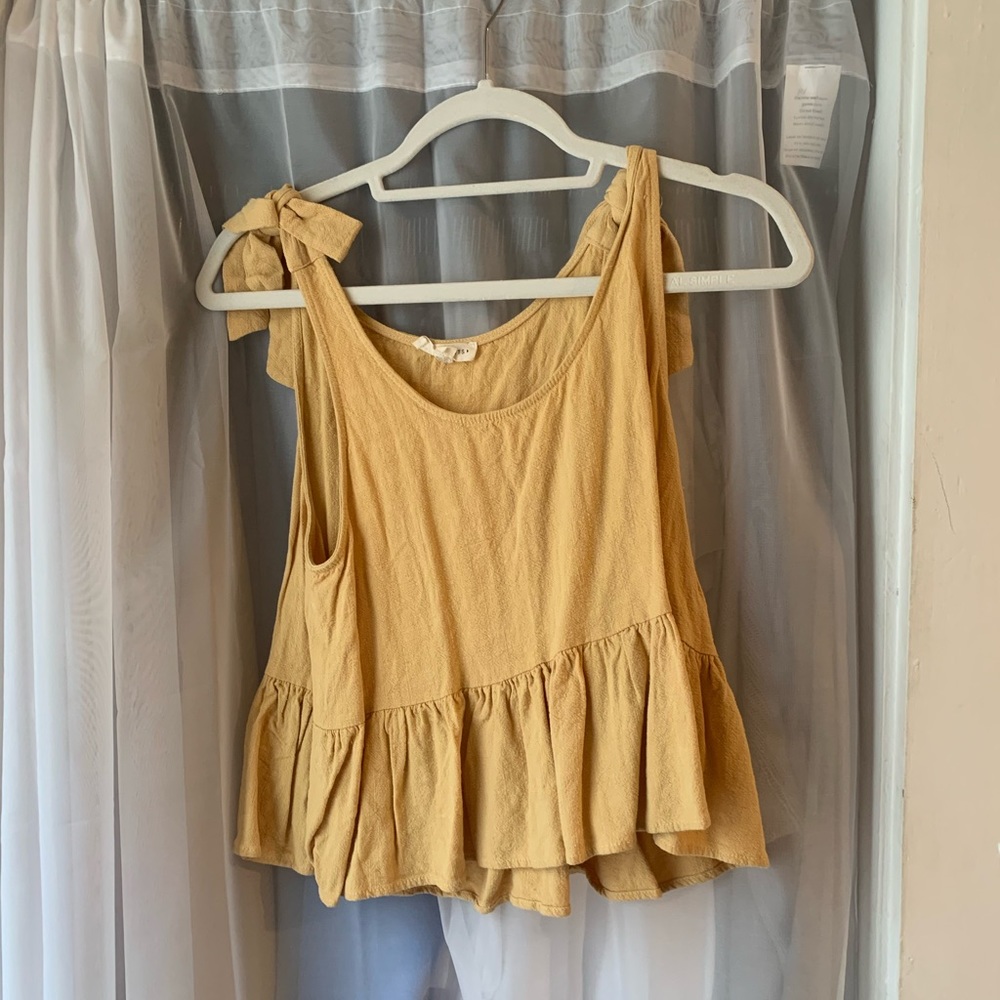 Yellow Tie Tank Top
